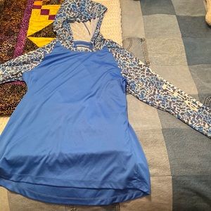 Small Columbia Omni shade Performance Fishing Gear sun protection shirt